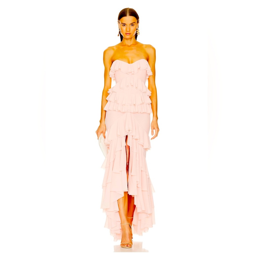 Michael Costello OLEKSANDRA GOWN IN BLUSH NUDE - XS